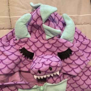 Purple Dragon fleece onesie